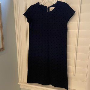 Kate Spade Women's Size XS Black Dress w/ Black polk-a-dots, cap sleeve